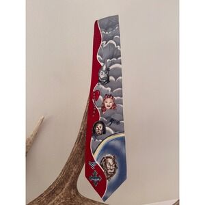 Vintage 1993 Wizard of Oz American Film Classics Tie Dorothy Red Blue Graphic